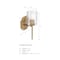 Designers Fountain Haven 7 in. 1-Light Old Satin Brass Wall Sconce Light with Clear Rippled Glass Shades for Bathrooms D309M-WS-OSB - alternate 3